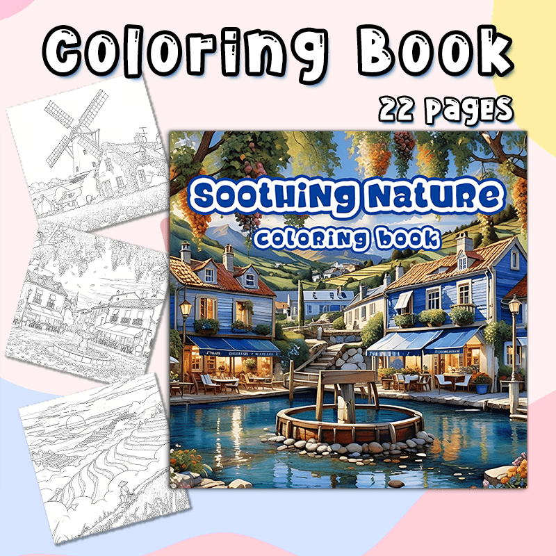 Adult Coloring Book 20x20cm 22 Pages Thickened Paper Deluxe Edition
