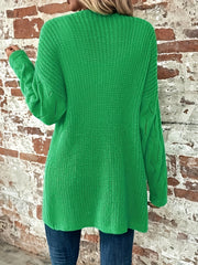  Eyelet Embroidered Open Cardigan Long Sleeve