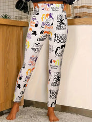 Women's Plus Witch Graphic High Waisted Skinny Leggings