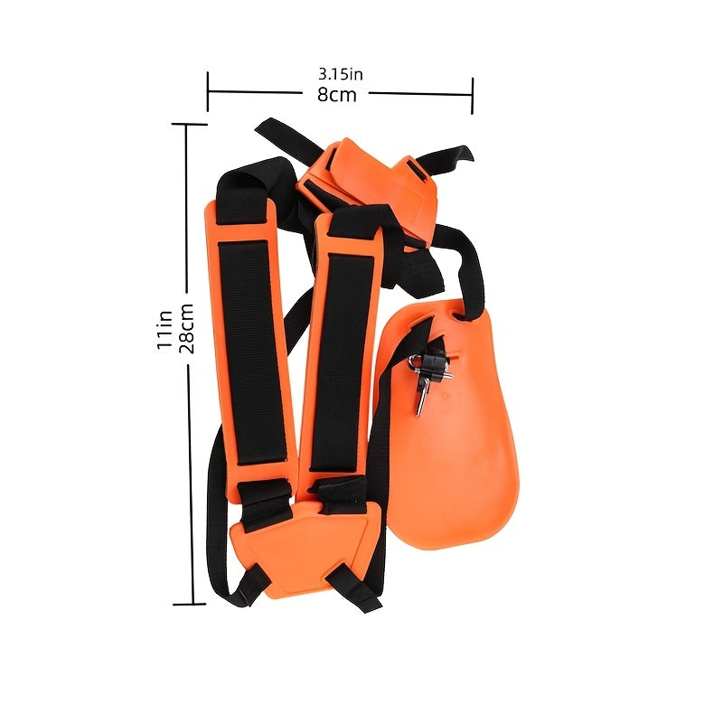 Adjustable Double Shoulder Mower Nylon Belt, Orange