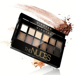 12-Color Nude Eyeshadow Palette with Mirror & Brush