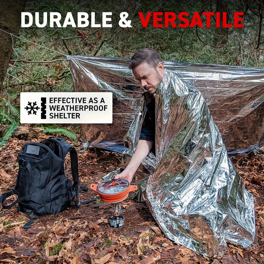 4pcs Mylar Emergency Blankets for Camping Hiking First Aid
