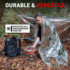 4pcs Mylar Emergency Blankets for Camping Hiking First Aid