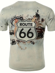 Vintage Graphic Sports T-shirt for Men