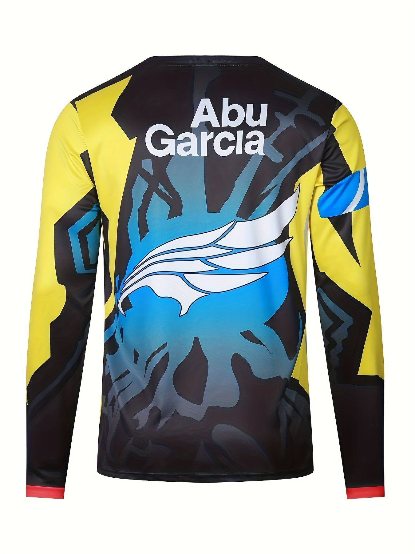 Fish & Letter Print Men's Long Sleeve T-shirt - Stylish Graphic Top for Men
