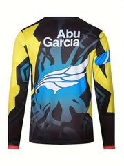 Fish & Letter Print Men's Long Sleeve T-shirt - Stylish Graphic Top for Men