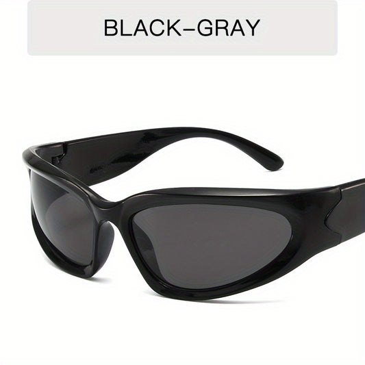 Y2K Wrap Around Sunglasses Mirror Lens UV400