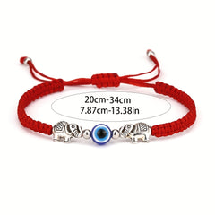Devil's Eye Theme Braided Anklet Adjustable Ankle Bracelet