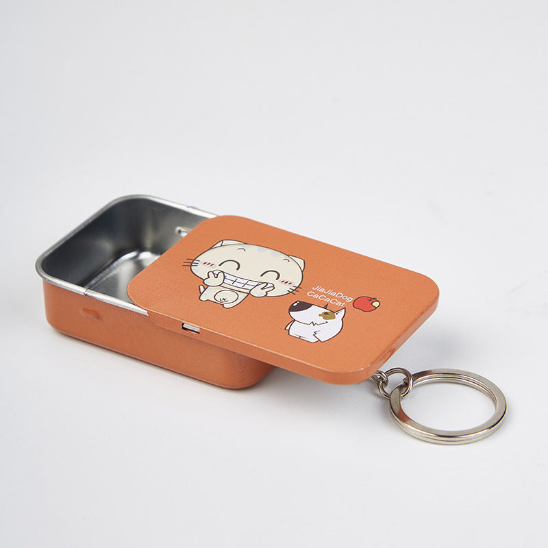 Portable Candy Box with Key Lock Pill Jewelry Storage