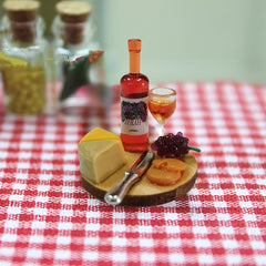 12 Dollhouse Accessories Mini Cake Wine Dish Perfect for Doll House Decoration