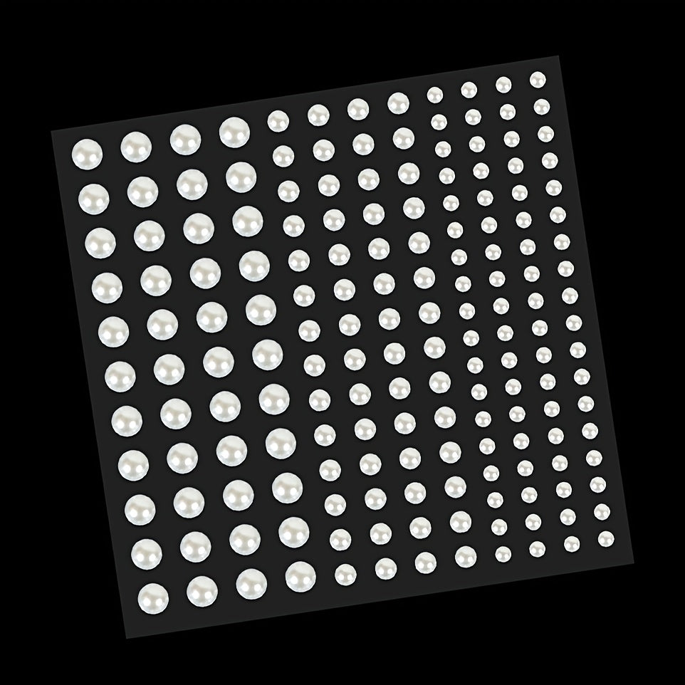 144pcs Mermaid Pearl Makeup Stickers Resin Crystal Sticker Face Decoration