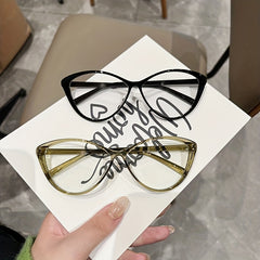 Cat Eye Transparent Frame Light Blocking Glasses For Women Unisex
