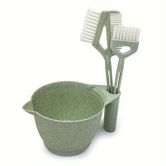 Eco-Friendly Wheat Straw Hair Dye Kit with Bowl and Brush