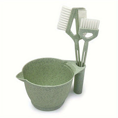 Eco-Friendly Wheat Straw Hair Dye Kit with Bowl and Brush