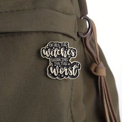 Worst Witch Enamel Pins Gothic Punk Brooches Lapel Badges Jewelry Gift