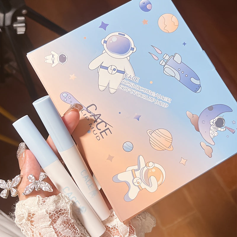 Astronaut Dreamer Lip Glaze Set - Long Lasting Waterproof Lip Gloss