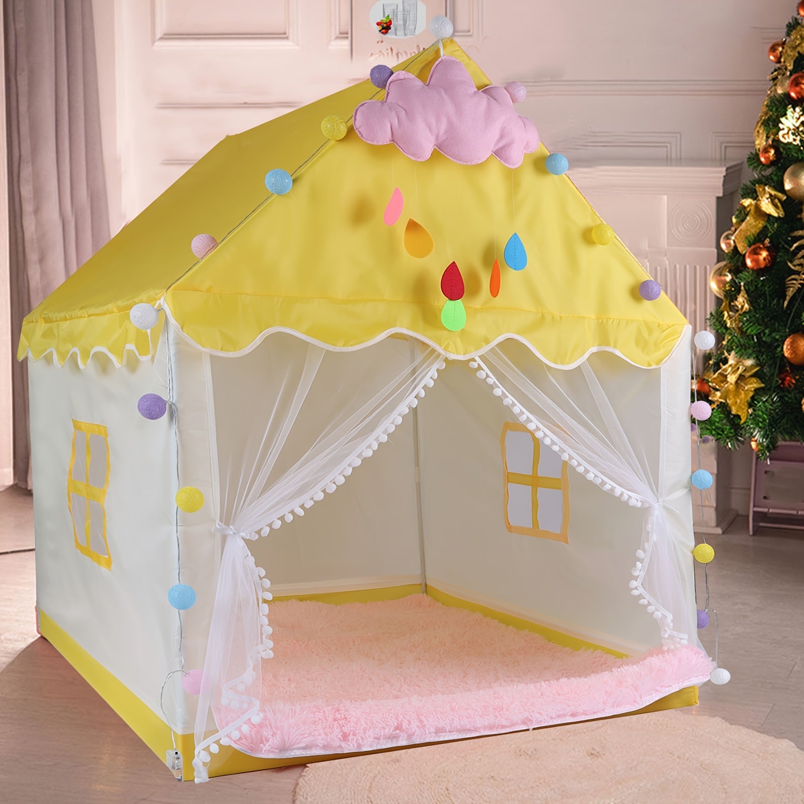 Cute Rectangle Rug for Kids Playhouse or Nursery Decor