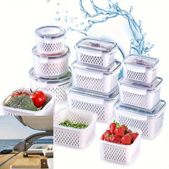Refrigerator Storage Box for Fresh Vegetables & Fruits