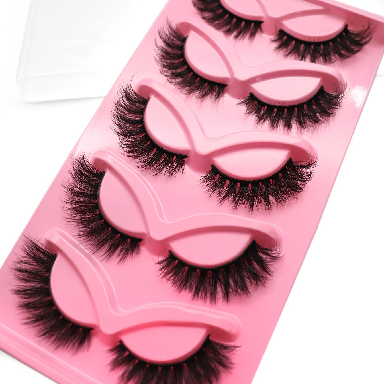 5 Pairs Thick 18mm Fluffy False Eyelashes Cat Eye Lashes