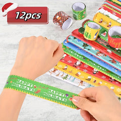 Christmas Snap Bracelets Reindeer Wristbands - Festive Party Favors