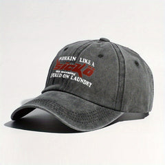 Vintage Baseball Cap Letter Printed Distressed Cotton Dad Hats Solid Sun Hat