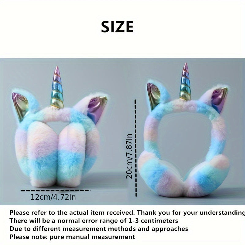 Colorful Unicorn Ear Muffs Winter Warm Ear Protection
