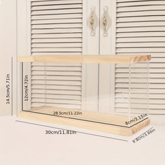 1pc Solid Wood & Acrylic Display Box Clear Dustproof Model Organizer