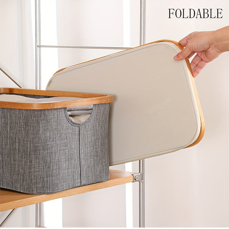 Bamboo Fabric Laundry Basket Toy Storage Box