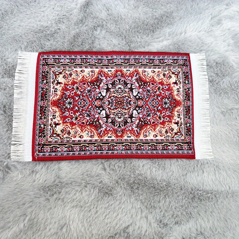 Vibrant Dollhouse Rug 1pc Compact Durable Textile for Decor