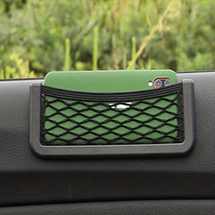 Car Storage Net Pocket Adhesive Hanging Bag For Mobile Phone Card Key
