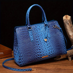 Crocodile Embossed Crossbody Handbag