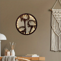 LED Flower Shape Wooden Wall Lamp
