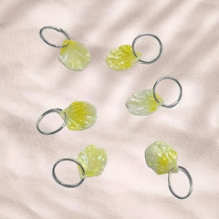 6pcs Shell Charm Hair Ring Dreadlock Buckle Hippie Style Hair Accessories