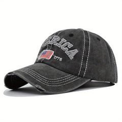 3D Embroidery Baseball Cap AMERICA Peaked Cap Curved Brim Hat Sun Visor