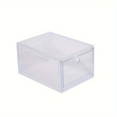 Foldable Stackable Shoe Rack Plastic Container Space Saving Storage Organizer