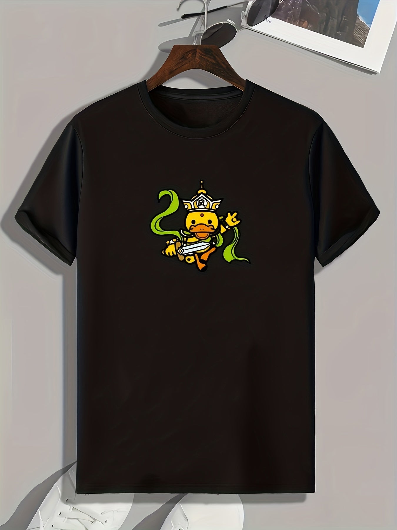 Funny Duck Print Men's Graphic T shirt Casual Comfy Tees For Summer