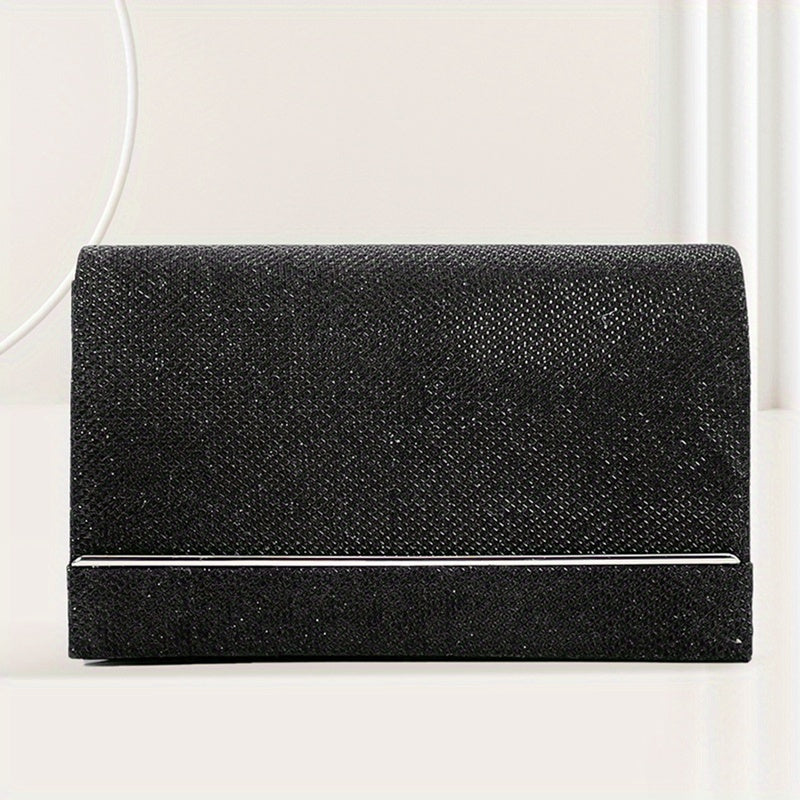 Glitter Evening Clutch w/ Detachable Chain