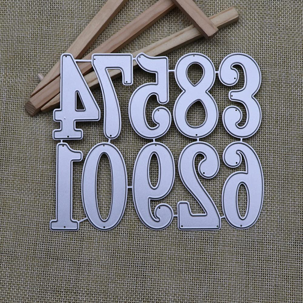 Numbers 0-9 Metal Cutting Dies 2 Inch Scrapbooking DIY Craft