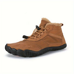 Adjustable Buckle Hiking Boots Plush Lining Non Slip Snow Bo