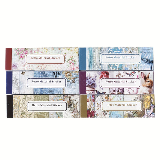50pcs Vintage Washi Stickers Book Floral Travel Ocean Adventure Stickers