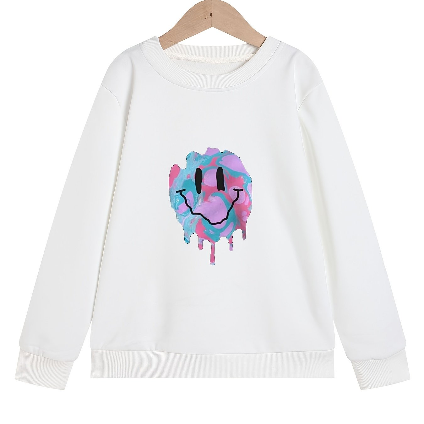 Girls' Melting Face Graphic Sweatshirt