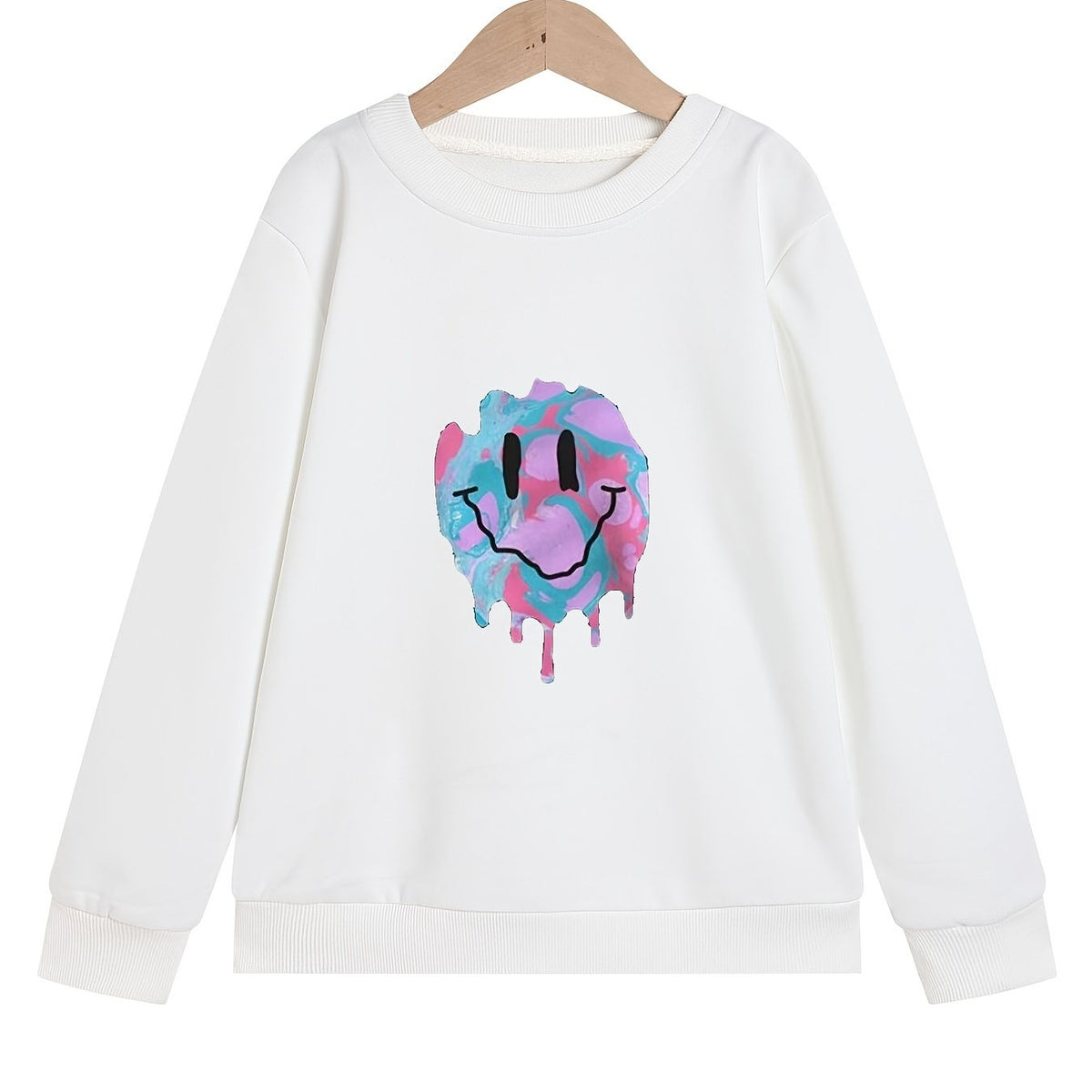 Girls' Melting Face Graphic Sweatshirt