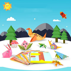 54pcs Animal Origami Paper Cutting Book Puzzle Learning Toy Gift