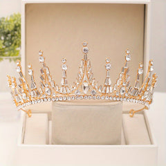 Crystal Silvery Headband Queen's Crown Tiara Head Jewelry