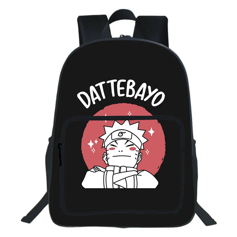 16 Inch Anime Uzumaki Sasuke Backpacks School Bag Boy Girl Bags