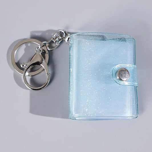 Mini Photo Album Keychain Small Instant Picture Albums Pendant ID Photo Storage