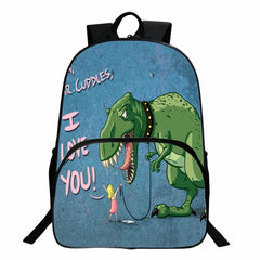 16" Dinosaur Backpack for Kids - Animal Printing School Bag