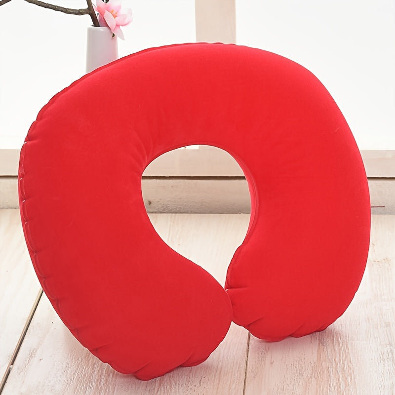 1pc Inflatable U Shaped Pillow for Outdoor Travel