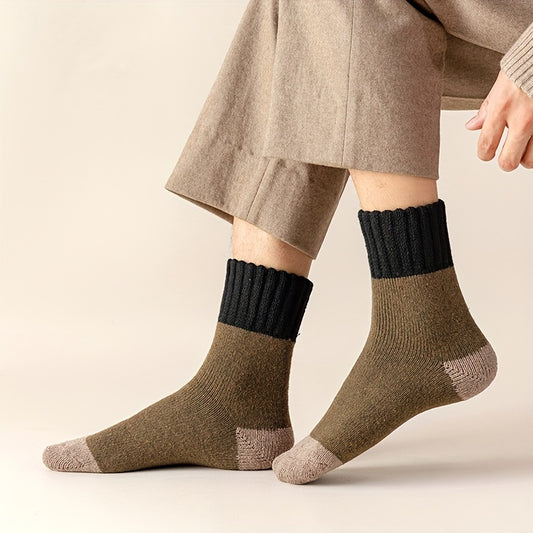 Men's Warm Casual Plus Velvet Mid-calf Socks