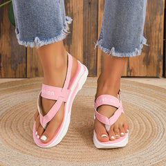 Women's Platform Thong Sandals Ankle Strap Slingback Sandals